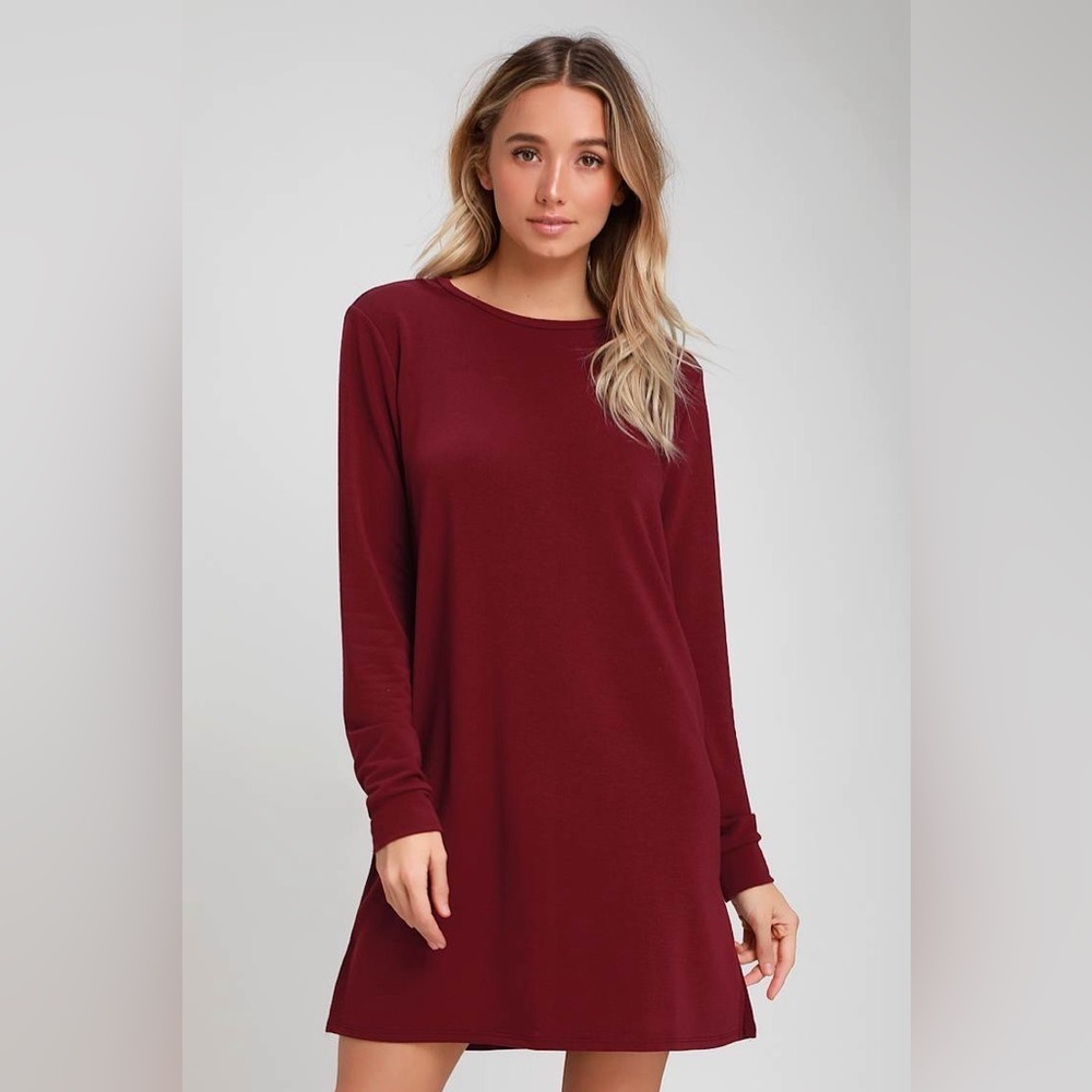 Lulu's Deep Red Long Sleeve Tunic